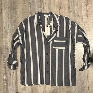 day to day Striped Button Up